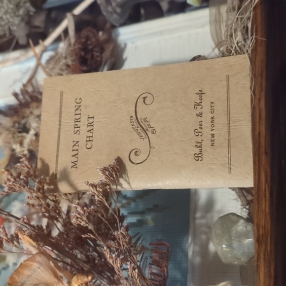 6/$60 Jurgensen Main Spring Chart by Buhl, Peer & Keefe NY Watchmaker booklet - Picture 1 of 11